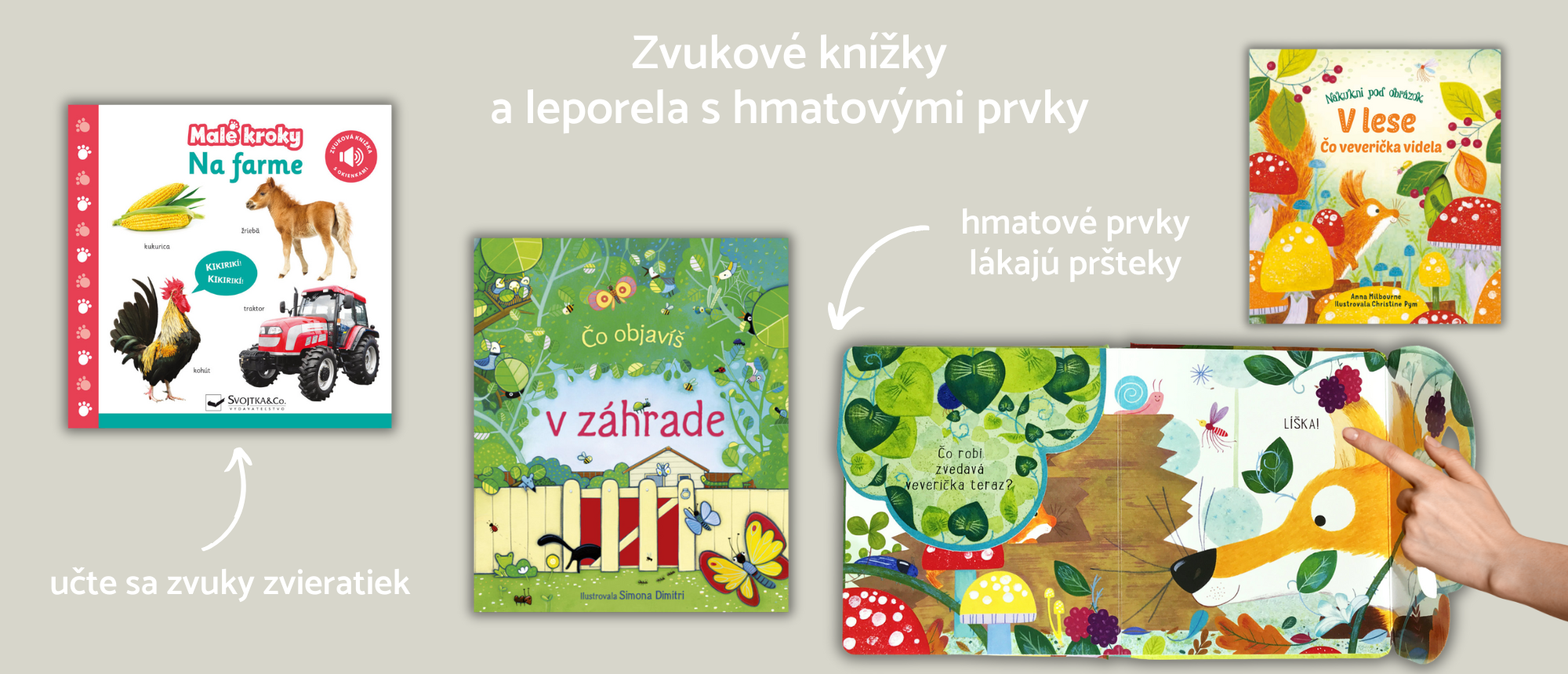 Lacné zvukové a hmatové knihy